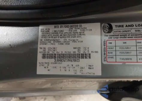 2009 Lincoln Mkz from USA, damaged, VIN 3LNHM26T59R620033